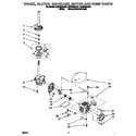 Whirlpool 8LSP8245AN1 brake, clutch, gearcase, motor and pump diagram