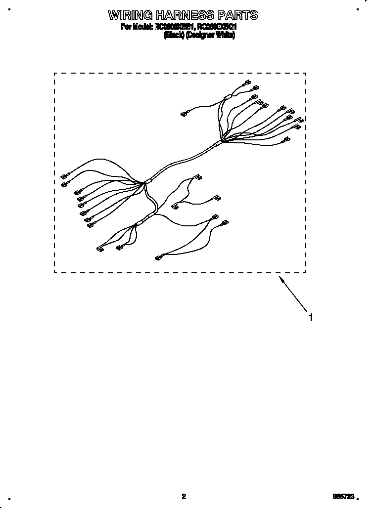 Whirlpool RC8600XBB1 wiring harness diagram