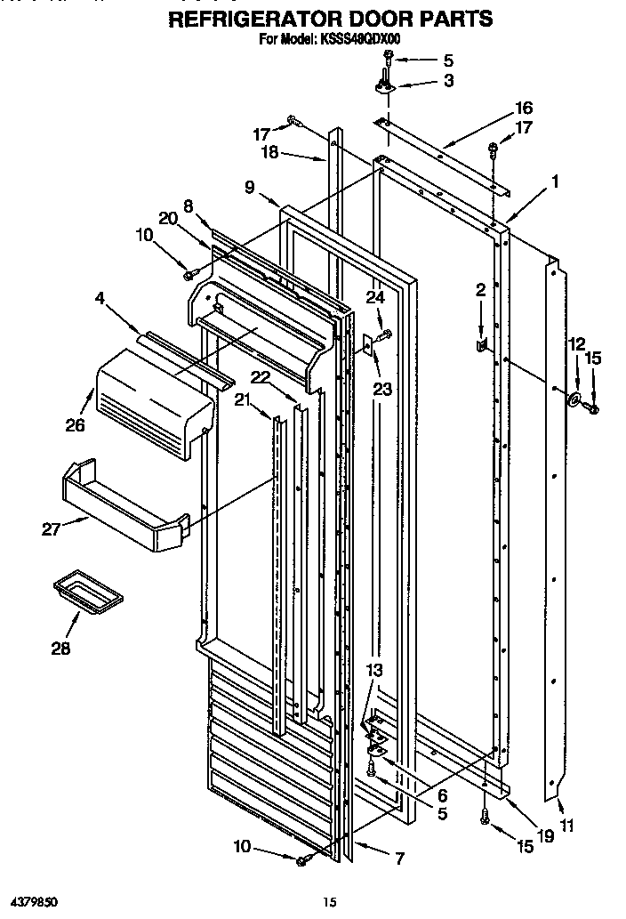 KitchenAid KSSS48QDX00 refrigerator door diagram