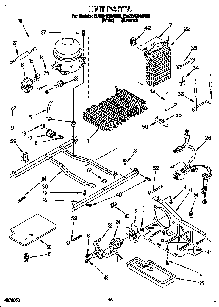 Whirlpool ED22PQXDW00 unit diagram