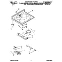 Whirlpool RF376PXDN1 cooktop diagram