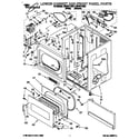 Whirlpool CSP2771AW1 lower cabinet and front panel diagram