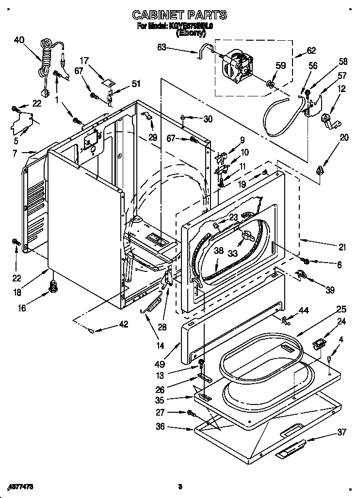 KitchenAid KGYE679BBL0 cabinet diagram