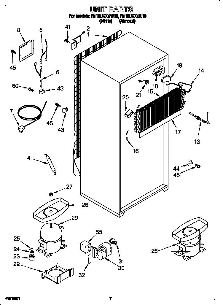 Roper RT18DKXDW10 unit diagram