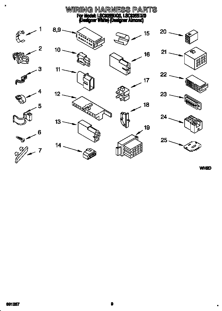 Whirlpool LSC9355DZ0 wiring harness diagram