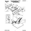 Whirlpool LEC7646DZ0 top and console diagram