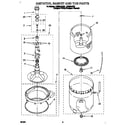 Whirlpool LSR8244DZ0 agitator, basket and tub diagram