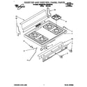 Whirlpool SF3000EYN3 cooktop and control panel diagram