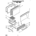 Whirlpool SF3000EYN3 door and broiler diagram