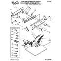 Whirlpool LGR7646DW0 top and console diagram