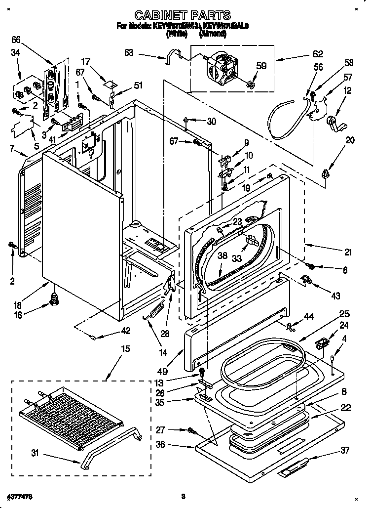 KitchenAid KEYW870BWH0 cabinet diagram