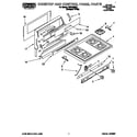 Roper FGP335BQ1 cooktop and control panel diagram