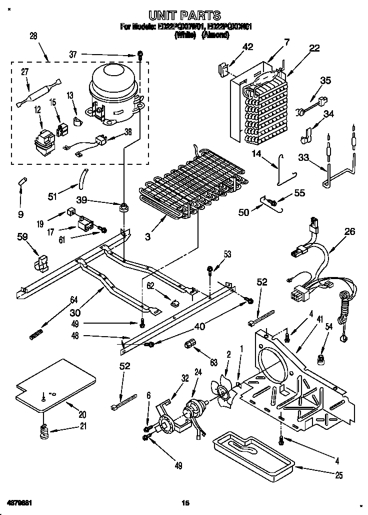 Whirlpool ED22PQXDN01 unit diagram
