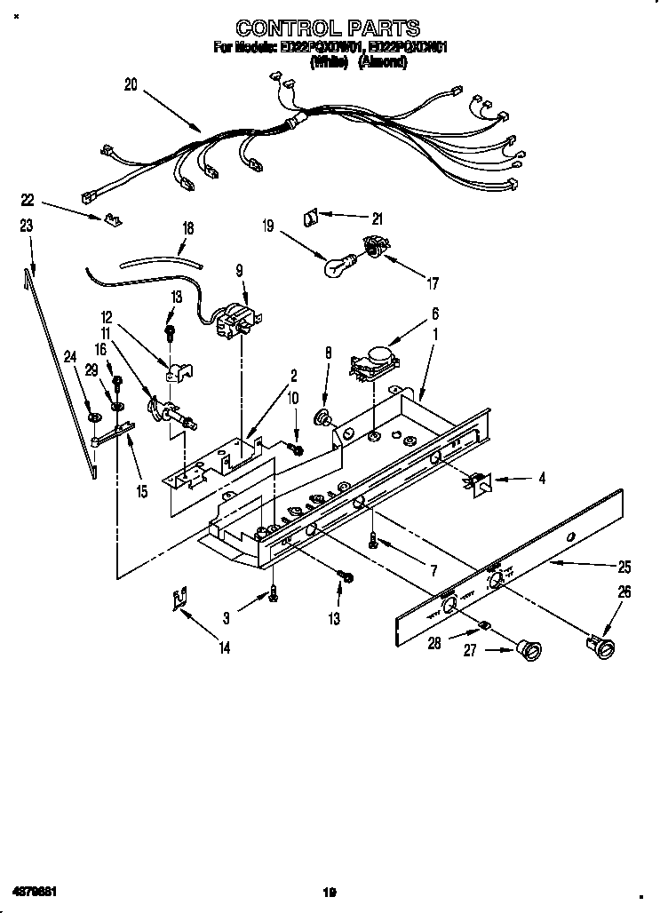 Whirlpool ED22PQXDN01 control diagram