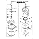 Whirlpool LSV8244DZ0 agitator, basket and tub diagram