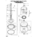 Whirlpool LST9355DZ0 agitator, basket and tub diagram