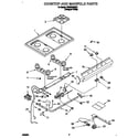 Whirlpool SF305BEWQ1 cooktop and manifold diagram