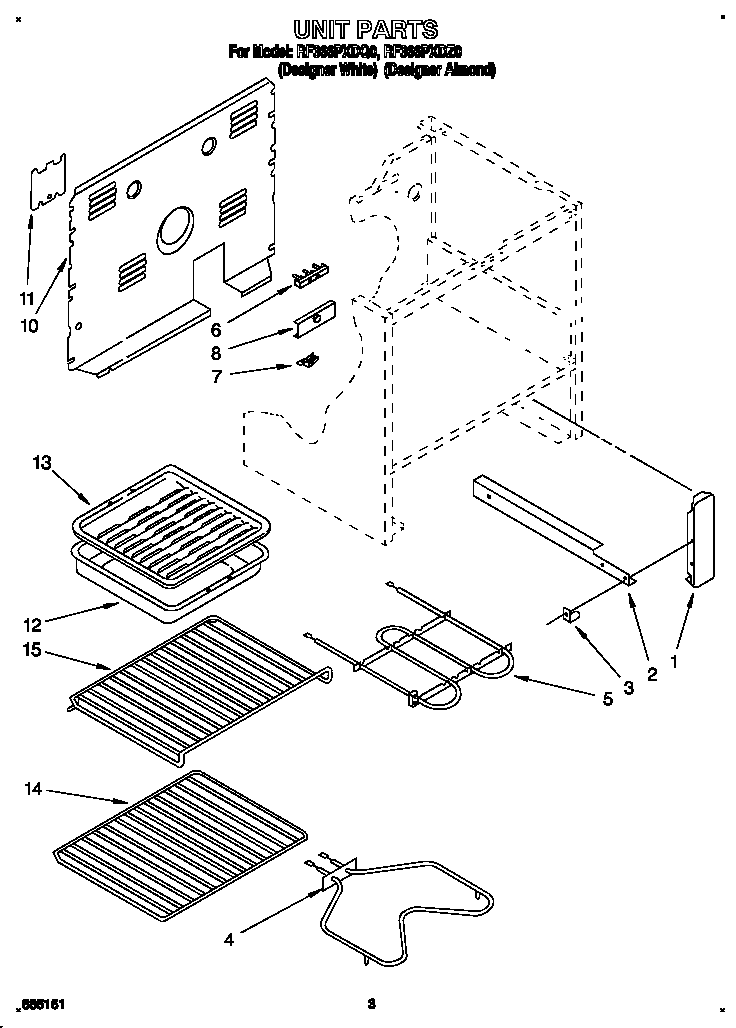 Whirlpool RF366PXDQ0 unit diagram