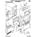KitchenAid KUIS185DAL0 cabinet liner and door diagram