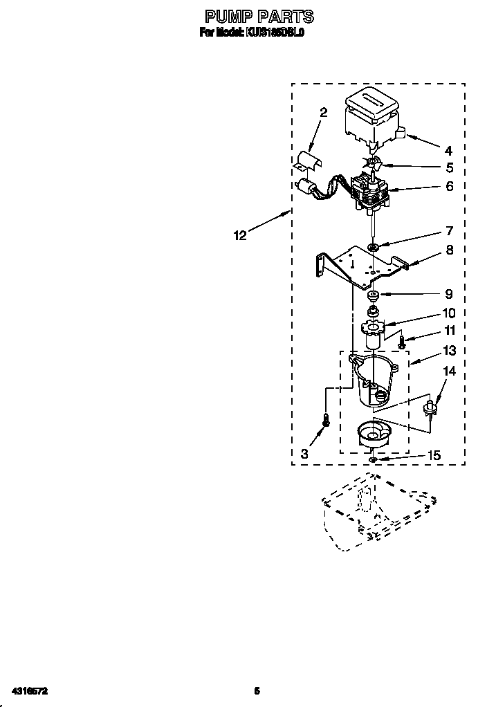 KitchenAid KUIS185DBL0 pump diagram