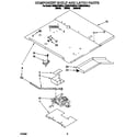 KitchenAid KEMS378BBL0 component component shelf and latch diagram