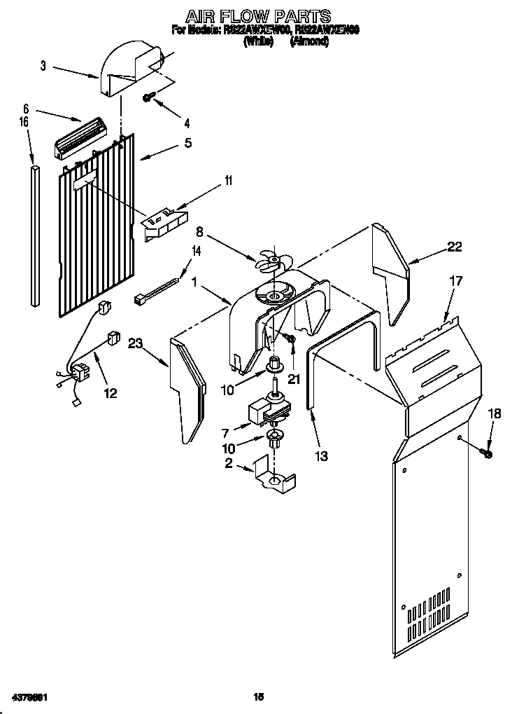 Roper RS22AWXEN00 air flow diagram