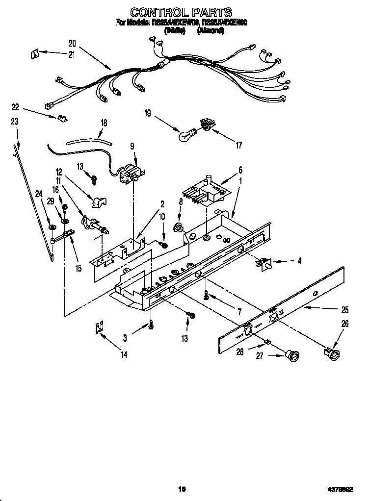 Roper RS25AWXEN00 control diagram