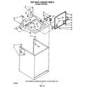 Whirlpool LA5610XTW0 top and cabinet diagram