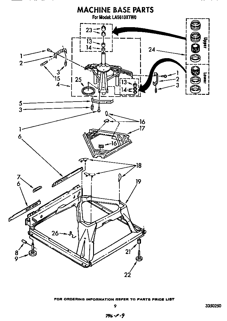 Whirlpool LA5610XTM0 machine base diagram