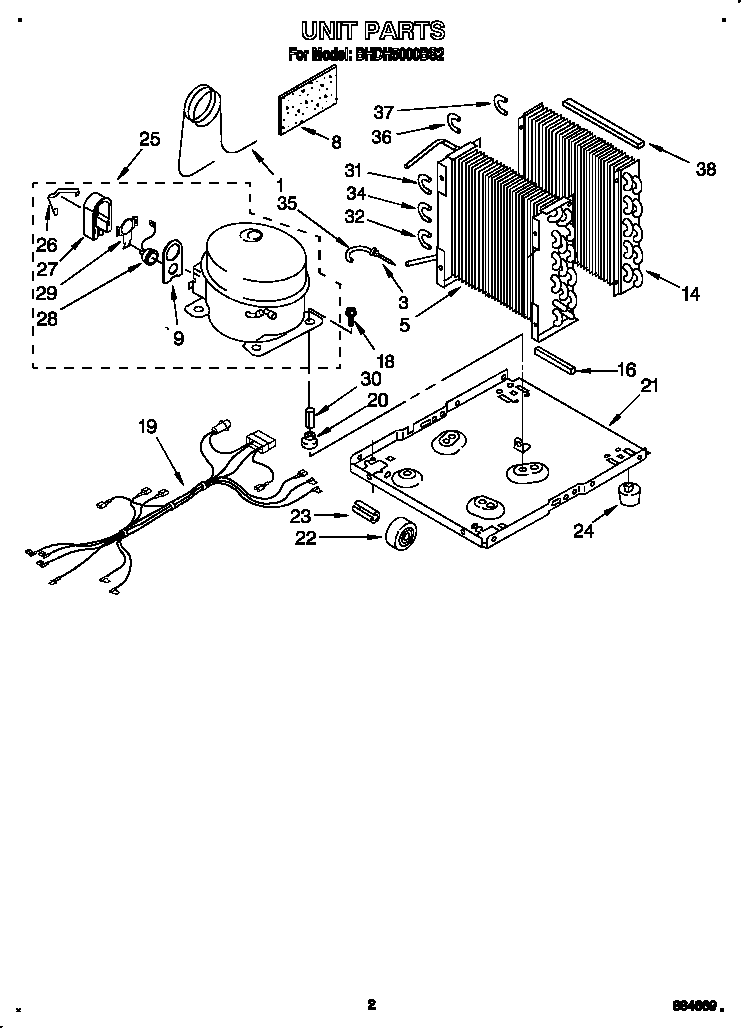 Whirlpool BHDH5000BS2 unit diagram