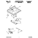 Whirlpool RF3661XDW0 cooktop diagram