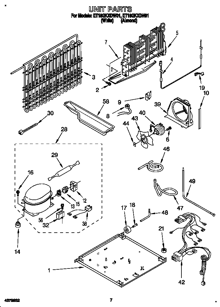 Whirlpool ET18GKXDW01 unit diagram