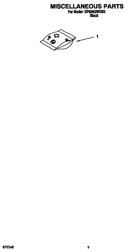 Whirlpool DP920QWDB2 miscellaneous diagram