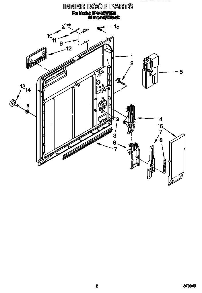 Whirlpool DP840CWDB2 inner door diagram