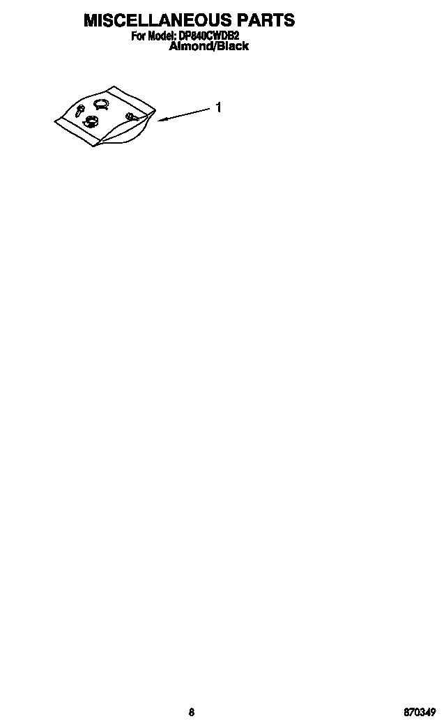 Whirlpool DP840CWDB2 miscellaneous diagram