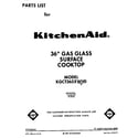 KitchenAid KGCT365XAL0 front cover diagram