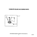 KitchenAid KGCT365XAL0 complete sealed gas burner diagram