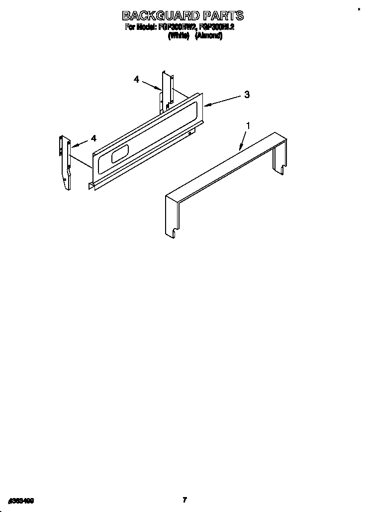 Roper FGP300BL2 backguard diagram