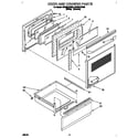 Whirlpool RF363PXDN0 door and drawer diagram