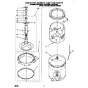 Whirlpool CAP2772BG1 agitator, basket and tub diagram