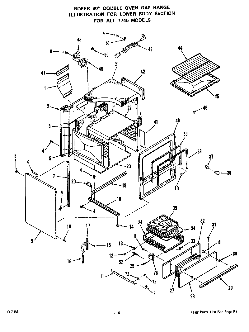 Roper 1745*0A lower body diagram