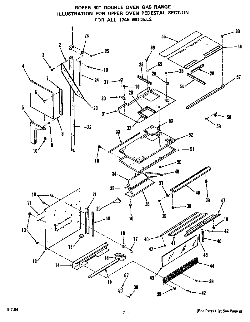 Roper 1745*0A pedestal diagram