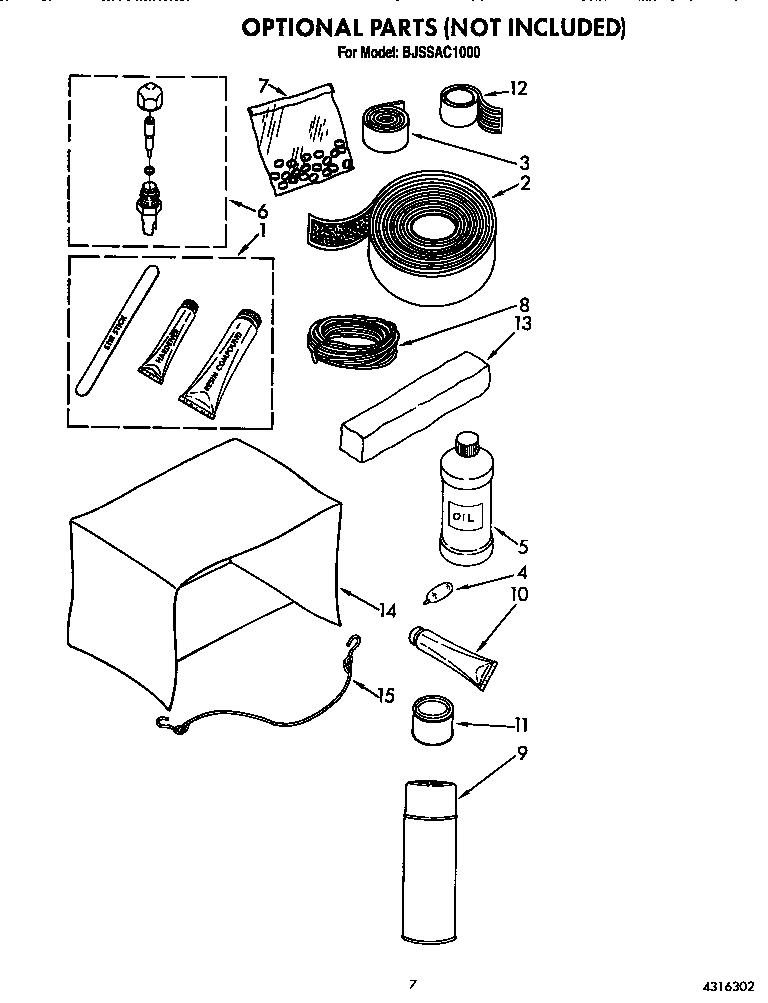 Whirlpool BJSSAC1000 optional diagram
