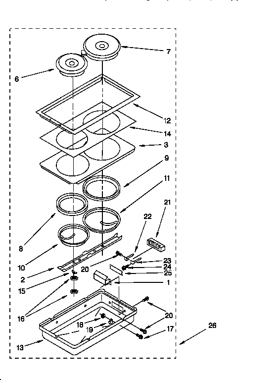 Whirlpool RC8900XAH0 optional solid element module diagram