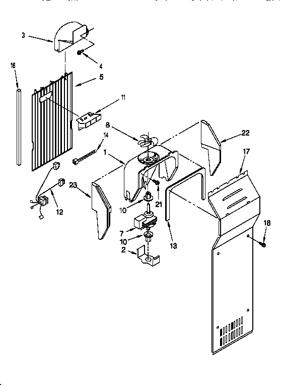 Whirlpool ED25DQXBN00 air flow diagram