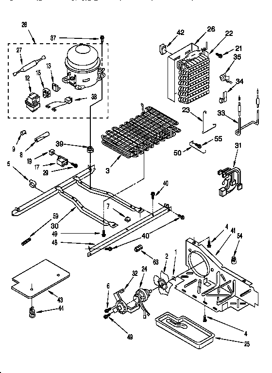 Whirlpool ED25PWXBW01 unit diagram