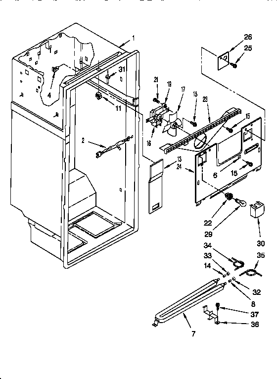 Whirlpool ET22DQRDN00 liner diagram