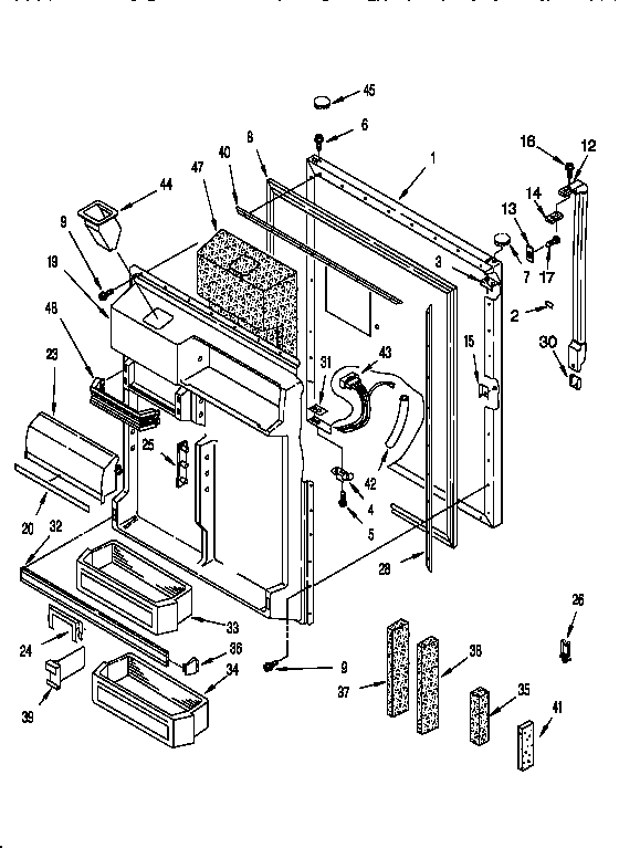 Whirlpool ET22DQRDN00 refrigerator door diagram