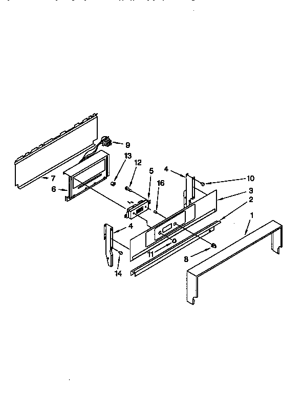 Whirlpool SF312PEWN0 backguard diagram