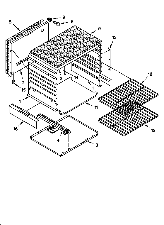 Whirlpool SF312PEWN0 internal diagram